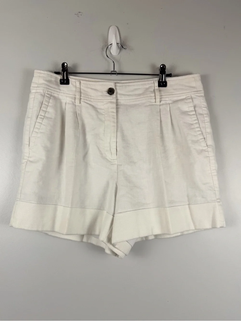 J. Crew Women’s Remi short in stretch linen blend White Size 10